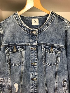 collarless denim jacket sainsburys