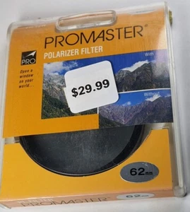62mm Polarizer PL Glass Lens Filter Japan 62 mm Polarizing Promaster E62 E-62 - Picture 1 of 6