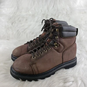 WESTERN CHIEF 601E Brown Leather Work Boots Mens Size US 8.5 EUR 41.5 - Picture 1 of 6