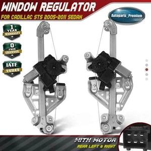 Power Window Regulator w/ Motor for Cadillac STS 2005-2011 Sedan Rear Left Right - Picture 1 of 8