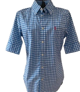 Ralph Lauren Polo / Bluse kariert Farbe Blau/ Weiß Gr. XS / 34 - Bild 1 von 4
