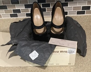 MIU MIU Black Chanel Velvet Heels EU 36 US 5,5 - 6,5 Rare! - Bild 1 von 22