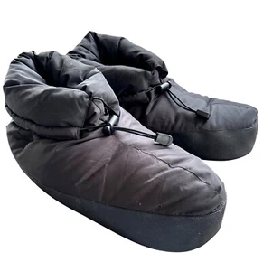 Outdoor Designs Men's Down Booties Black Size XL / 13 Nylon Ski Hunt Drawstring - Picture 1 of 9