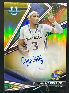 Dajuan Harris Jr. 2022-23 Bowman U Best GOLD /50 Auto #BOA-DHJ Kansas Jayhawks - Bild 1 von 2