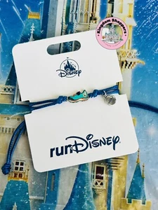 Disney World RunDisney Stackable Cord Friendship Bracelet Shoe Blue - Picture 1 of 2