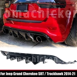 Rear Bumper Diffuser For Jeep Grand Cherokee SRT / Trackhawk 2014-21 Gloss Black - Imagen 1 de 8