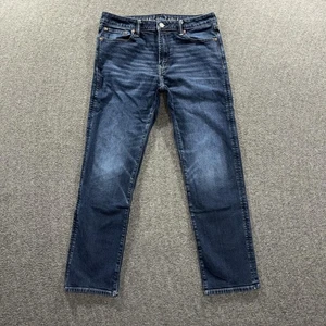 American Eagle Jeans Mens 33x32 Blue AirFlex Original Straight Denim Stretch - Picture 1 of 11