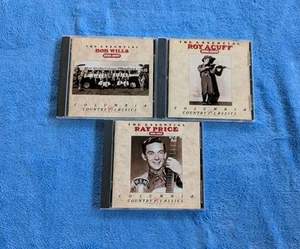 COLUMBIA COUNTRY CLASSICS 3 CD Lot The Essentials Bob Wills Roy Acuff Ray Price - Picture 1 of 4