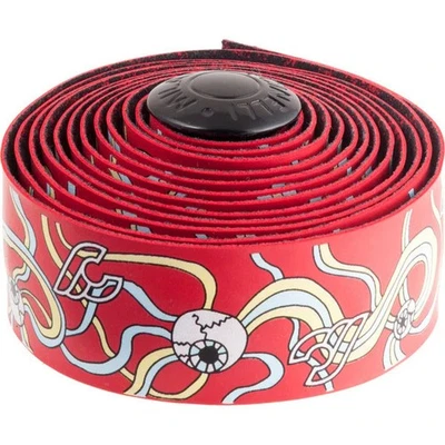 Cinelli Volee Handlebar Tape with Tacky Grip, Red/White, 2.5mm Thickness - Image 1 of 2