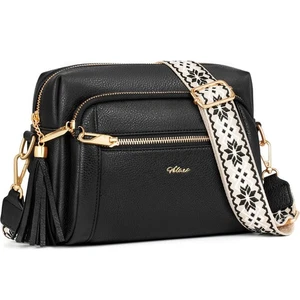 Women's Crossbody Bag Leather Shoulder Handbags with Wide Strap Small Anti-th... - Foto 1 di 6