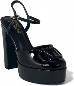 Women's Buckle Detail Ankle Strap High Block Heel Sandals Liliana Josy-8 - Picture 1 of 26