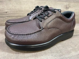 Scarpe SAS comode scarpe da passeggio in pelle bordeaux made in USA da uomo taglia 11 W larghe - Foto 1 di 15