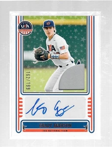 Grady Emerson 2025 Stars & Stripes USA U18 National Team Auto Materials 162/199 - Picture 1 of 2