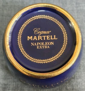 Cognac Martell Napoleon Extra Limoges Blue Gold Ceramic Bottle Top Cover Only - Picture 1 of 9