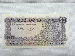 South Vietnam Banknote 50 Dong Banknote 1955 AU/UNC Pick 17a - Picture 1 of 2