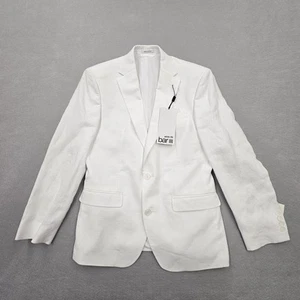 Bar III Mens 36S Slim-Fit White 100% Linen Suit Jacket Blazer - Picture 1 of 8