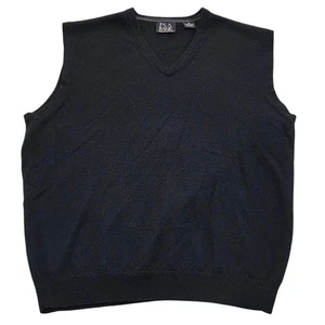 JOS A BANK Signature Collection Merino Wool Black V-Neck Sweater Vest - M - Picture 1 of 5