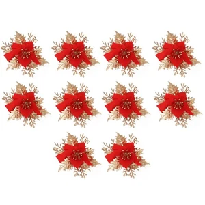 Plastic Honeysuckle Christmas Tree Flowers Ornaments for Seasonal Decor - Picture 1 of 12