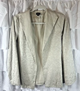 Eileen Fisher Blazer Small 100% Seide creme leichte Jacke leise Luxus - Bild 1 von 6