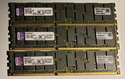 Kingston KTH-PL313K3/24G 24GB (8GBx3) DDR3-1333Mhz PC3-10600 RDIMM Server Memory - Image 1 of 3
