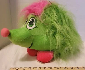 Fiesta Colorful Hedgehog Stuffed Plush Flourescent Green Pink Nose Fluffy - Picture 1 of 3