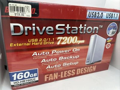 Buffalo Drive Station 160GB USB 2.0/1.1 External Hard Drive HD-HB160U2 NewSealed - Image 1 of 4