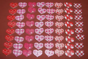 Choice: 1" Wooden Mixed pattern Heart-Shaped BUTTONS 2-holes packs of 8 NEW - Picture 1 of 12