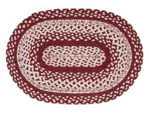 Cortland Braided Area Rug By IHF Rugs. Oval & Rectangle. Many Sizes. Red, Beige - Picture 1 of 29