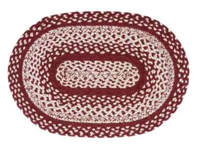 Cortland Braided Area Rug By IHF Rugs. Oval & Rectangle. Many Sizes. Red, Beige - Image 1 of 4