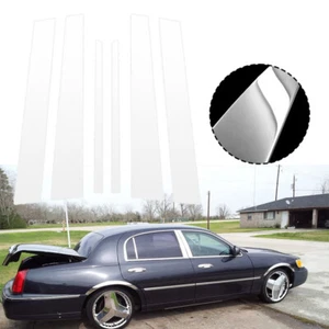 6X Silvery Pillar Posts Door Window Decor Cover For Lincoln Town Car 1998-2011 - Picture 1 of 11