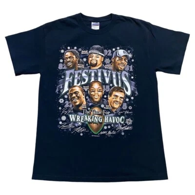 Camiseta Gildan NFL 2011 Baltimore Ravens Festivus “The Time For Wreaking Havoc” Talla M Foto 1 de 4