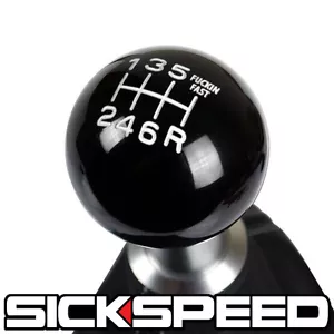 BLACK/WHITE FING FAST MANUAL SHIFT KNOB 7 SPEED WITH ADAPTER FOR C7 CORVETTE - Picture 1 of 1