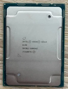 Intel Xeon Gold 6136 3.0GHz 12-Core 24.75 MB LGA3647 SR3B2 CPU Processor - Afbeelding 1 van 2