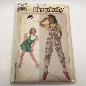 Simplicity 7923 Girls Romper & Jumpsuit Pattern - Size 7/8/10 1986 - Picture 1 of 7