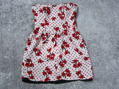 合作礼服女式小号无肩带太阳花卉白色无袖派对 — 第 1/4 张图片