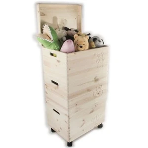 Three Wooden Toy Trunk Boxes / Cut Turtle Bear Duck / To Decorate / For Craft - Picture 1 of 12