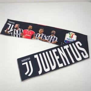 Italian Serie A TIM Cup 2018 Juventus v AC Milan Fan Dual Scarf Sciarpa 117cm - Picture 1 of 6
