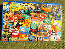 Vintage 1000 Piece Jigsaw Puzzle 27x17 Travel Posters Around the world Preowned