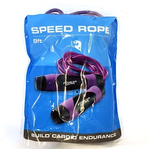 SPEED ROPE Jump Rope 9 ft Fitness Gear PURPLE and BLACK New in Bag - Picture 1 of 7