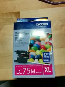 Cartuchos de tinta magenta magenta de alto rendimiento sellados Brother LC75M XL - Imagen 1 de 8