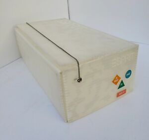 Vintage ESPRIT Empty Corrugated Plastic Shoe Box - Translucent White Cow Print