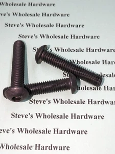 Tornillos de tapa de enchufe de cabeza de botón de 3/8-16 x 2" óxido negro aleación acero cantidad 10 - Imagen 1 de 1