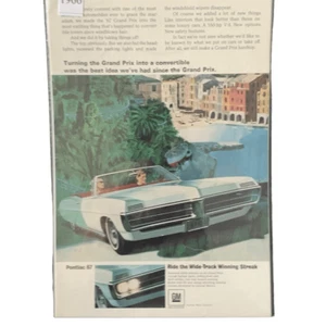 Vintage 1966 Pontiac Grand Prix Cabrio Werbung - Bild 1 von 4