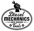 Autocollant vinyle pour fenêtre - les mécaniciens diesel ont de plus gros outils