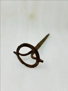 Marcador de animales de hierro antiguo forjado a mano herramienta de marcado de vaca marcado único - Imagen 1 de 5