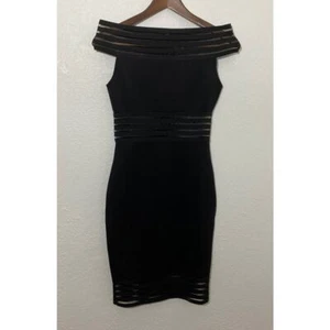 NWT Chen Black Bodycon Mini Sleeveless Dress Glam Dark Feminine - Picture 1 of 8