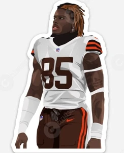 PEGATINA Cleveland Browns Njoku - David Njoku receptor de extremo apretado NFL - Imagen 1 de 1