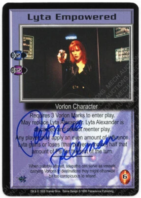 Babylon 5 CCG Shadows Embossed Card Lyta Empowered Patricia Tallman Autograph BB - Image 1 of 3