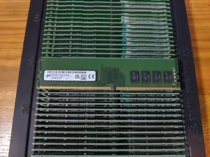 Micron 8gb PC4-3200AA 1Rx8 DDR4 ECC UDIMM Unbuffered Memory MTA9ASF1G72AZ-3G2 - Picture 1 of 3