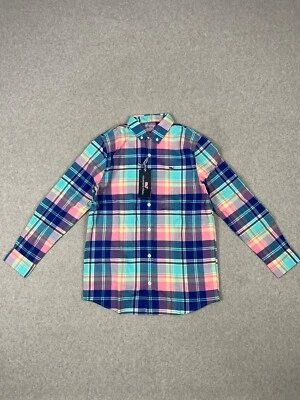 Camisa Vineyard Vines Niños M (12-14) Cuadros Bimi Island Madras Ballena Abotonada Foto 1 de 4